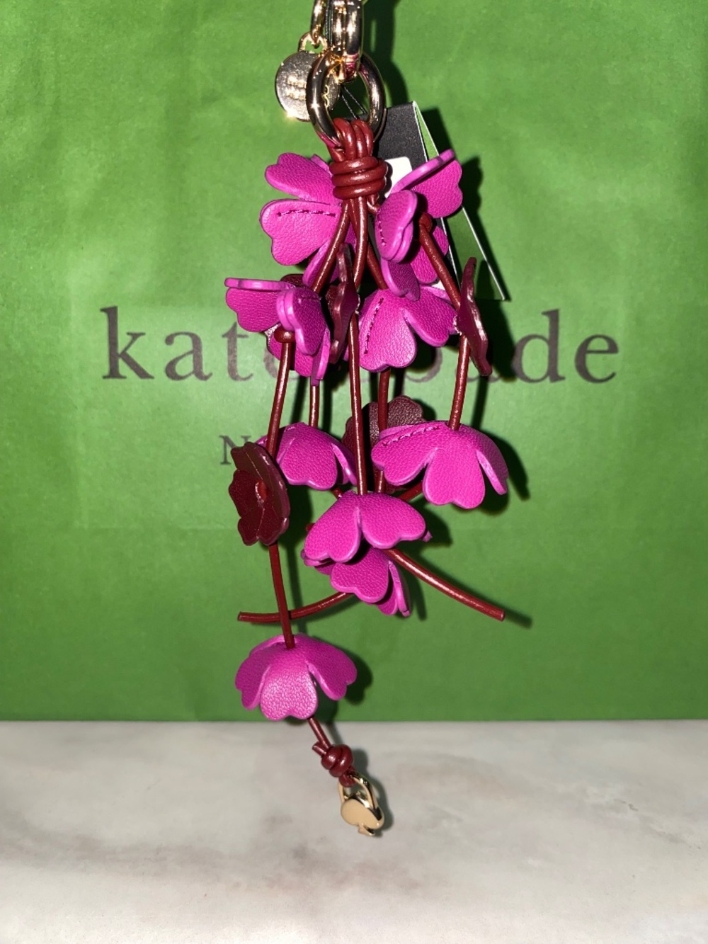 Kate Spade Charmed Flower Bag charm NWT